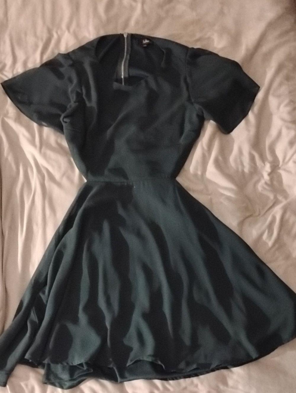 Lulu's Forest Green Fit & Flare Mini Dress